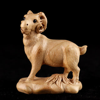 Buddha Gift Year Of The Snake Chinese Zodiac Fu Character Peach Wood Home Statue Decoration