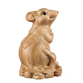 Buddha Gift Year Of The Snake Chinese Zodiac Fu Character Peach Wood Home Statue Decoration