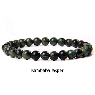 Buddha Gift 6mm Various Stone Crystal Black Glitter Stone Red Tiger Eye Beads Protection Bracelet