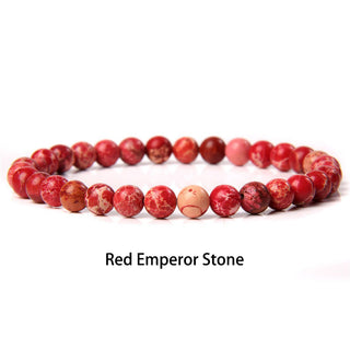 Buddha Gift 6mm Various Stone Crystal Black Glitter Stone Red Tiger Eye Beads Protection Bracelet
