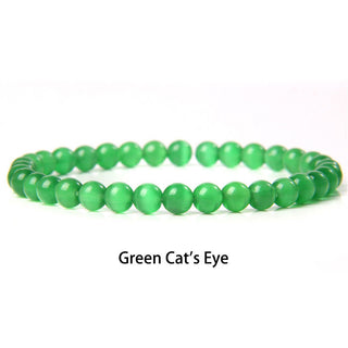 Buddha Gift 6mm Various Stone Crystal Black Glitter Stone Red Tiger Eye Beads Protection Bracelet