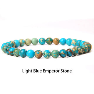 Buddha Gift 6mm Various Stone Crystal Black Glitter Stone Red Tiger Eye Beads Protection Bracelet