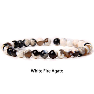 Buddha Gift 6mm Various Stone Crystal Black Glitter Stone Red Tiger Eye Beads Protection Bracelet