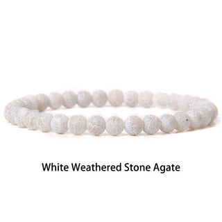 Buddha Gift 6mm Various Stone Crystal Black Glitter Stone Red Tiger Eye Beads Protection Bracelet