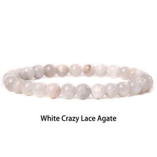 Buddha Gift 6mm Various Stone Crystal Black Glitter Stone Red Tiger Eye Beads Protection Bracelet