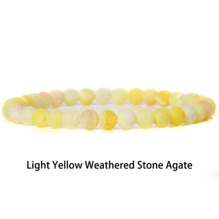 Buddha Gift 6mm Various Stone Crystal Black Glitter Stone Red Tiger Eye Beads Protection Bracelet