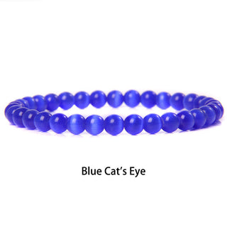 Buddha Gift 6mm Various Stone Crystal Black Glitter Stone Red Tiger Eye Beads Protection Bracelet