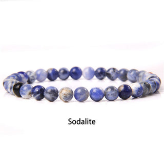 Buddha Gift 6mm Various Stone Crystal Black Glitter Stone Red Tiger Eye Beads Protection Bracelet