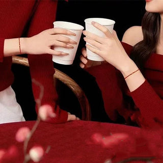 Buddha Gift Handmade Braided Red String 925 Sterling Silver Fu Character Luck Bracelet