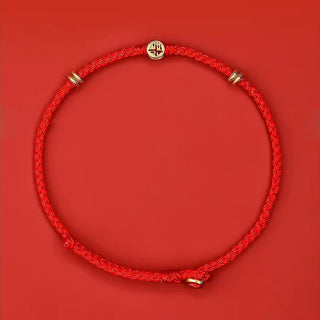 Buddha Gift Handmade Braided Red String 925 Sterling Silver Fu Character Luck Bracelet