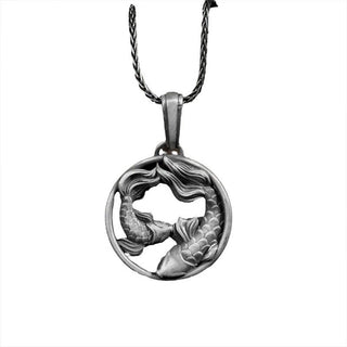 Buddha Gift Pure Tin Pisces Double Koi Fish Wealth Necklace Pendant