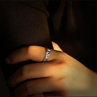 Buddha Gift 999 Sterling Silver Buddha Eyes Protection Ring