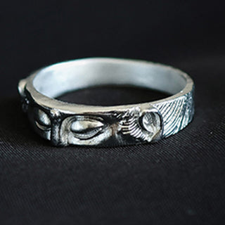 Buddha Gift 999 Sterling Silver Buddha Eyes Protection Ring