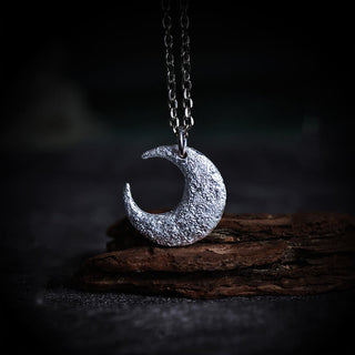 Buddha Gift 999 Sterling Silver Moon Balance Necklace Pendant