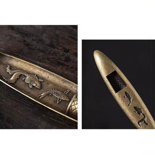 Buddha Gift Fisherman Boat Koi Fish Zinc Alloy Incense Stick Holder Healing Incense Burner Decoration