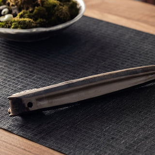 Buddha Gift Fisherman Zen Healing Brown Ceramic Stick Incense Burner Decoration