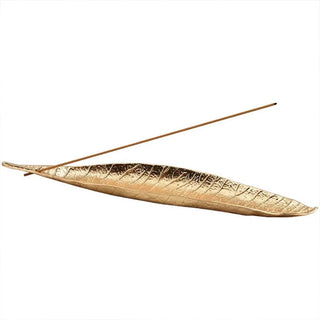 Buddha Gift Alloy Oriental Leaf Healing Incense Burner Decoration