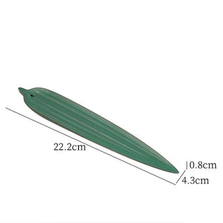 Buddha Gift Green Bamboo Leaf Healing Ceramic Incense Burner Decoration