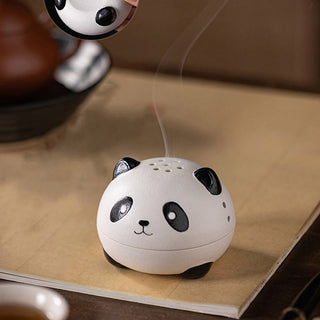 Buddha Gift Cute Panda Healing Ceramic Incense Burner Desk Decoration