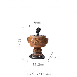 Buddha Gift Sanxingdui Healing Ceramic Incense Burner Desk Decoration
