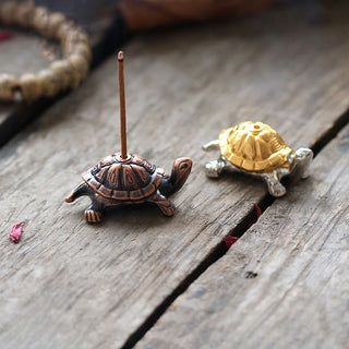 Buddha Gift Alloy Turtle Snail Healing Incense Burner Desk Decoration