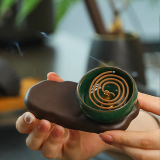 Buddha Gift Tang Dynasty Lady Food Healing Ceramic Incense Burner Desk Decoration