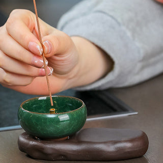 Buddha Gift Tang Dynasty Lady Food Healing Ceramic Incense Burner Desk Decoration