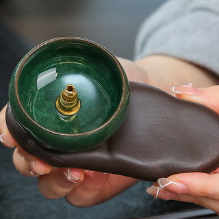 Buddha Gift Tang Dynasty Lady Food Healing Ceramic Incense Burner Desk Decoration