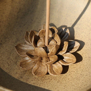 Buddha Gift Lotus Pedestal Healing Ceramic Incense Burner Decoration