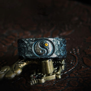 Buddha Gift 999 Sterling Silver Yin Yang Balance Ring