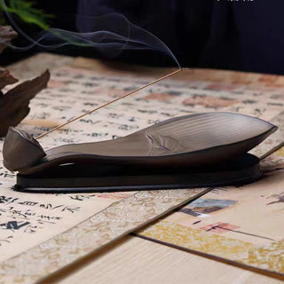 Buddha Gift Lotus Pod Zen Healing Brown Ceramic Stick Incense Burner Decoration
