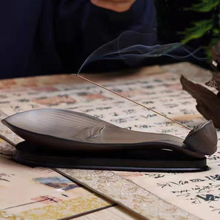 Buddha Gift Lotus Pod Zen Healing Brown Ceramic Stick Incense Burner Decoration