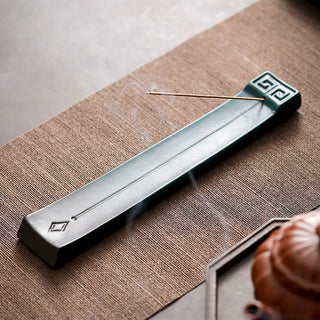 Buddha Gift Moon Rabbit PiXiu Mountain Healing Ceramic Stick Incense Burner Decoration