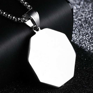 Buddha Gift Titanium Steel Bagua Yin Yang Pattern Balance Necklace Pendant