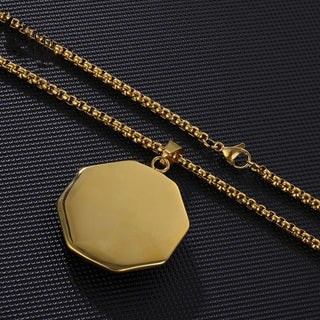 Buddha Gift Titanium Steel Bagua Yin Yang Pattern Balance Necklace Pendant