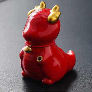 Buddha Gift Dragon Bell Healing Ceramic Incense Burner Desk Decoration