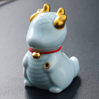 Buddha Gift Dragon Bell Healing Ceramic Incense Burner Desk Decoration