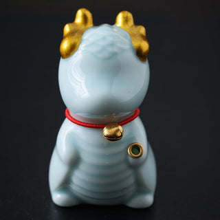 Buddha Gift Dragon Bell Healing Ceramic Incense Burner Desk Decoration