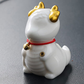Buddha Gift Dragon Bell Healing Ceramic Incense Burner Desk Decoration