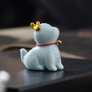 Buddha Gift Dragon Bell Healing Ceramic Incense Burner Desk Decoration