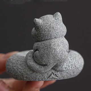 Buddha Gift Cute Lazy Standing Cat Healing Incense Burner Desk Decoration