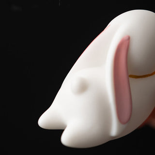 Buddha Gift Flying Rabbit Bamboo Mat Healing Ceramic Incense Burner Desk Decoration