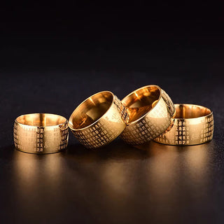 Buddha Gift Tibetan Seal Heart Sutra Titanium Steel Balance Ring