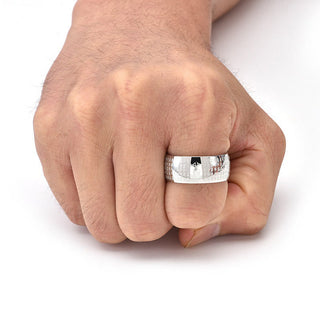 Buddha Gift Tibetan Seal Heart Sutra Titanium Steel Balance Ring