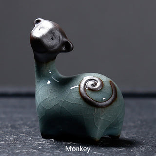 Buddha Gift Chinese Zodiac Ceramic Tea Pet Home Decoration