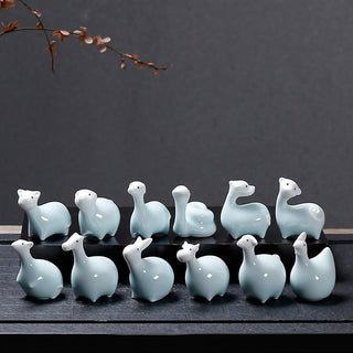 Buddha Gift Chinese Zodiac Ceramic Tea Pet Home Decoration