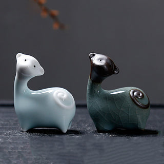 Buddha Gift Chinese Zodiac Ceramic Tea Pet Home Decoration