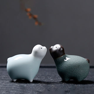 Buddha Gift Chinese Zodiac Ceramic Tea Pet Home Decoration