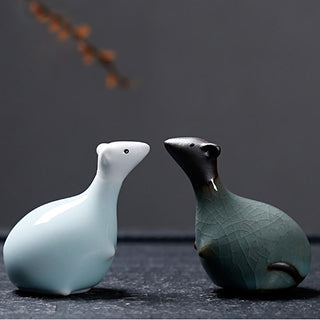 Buddha Gift Chinese Zodiac Ceramic Tea Pet Home Decoration