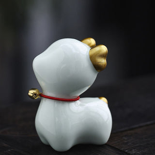 Buddha Gift Mini Deer Tea Pet Ceramic Home Desk Figurine Decoration